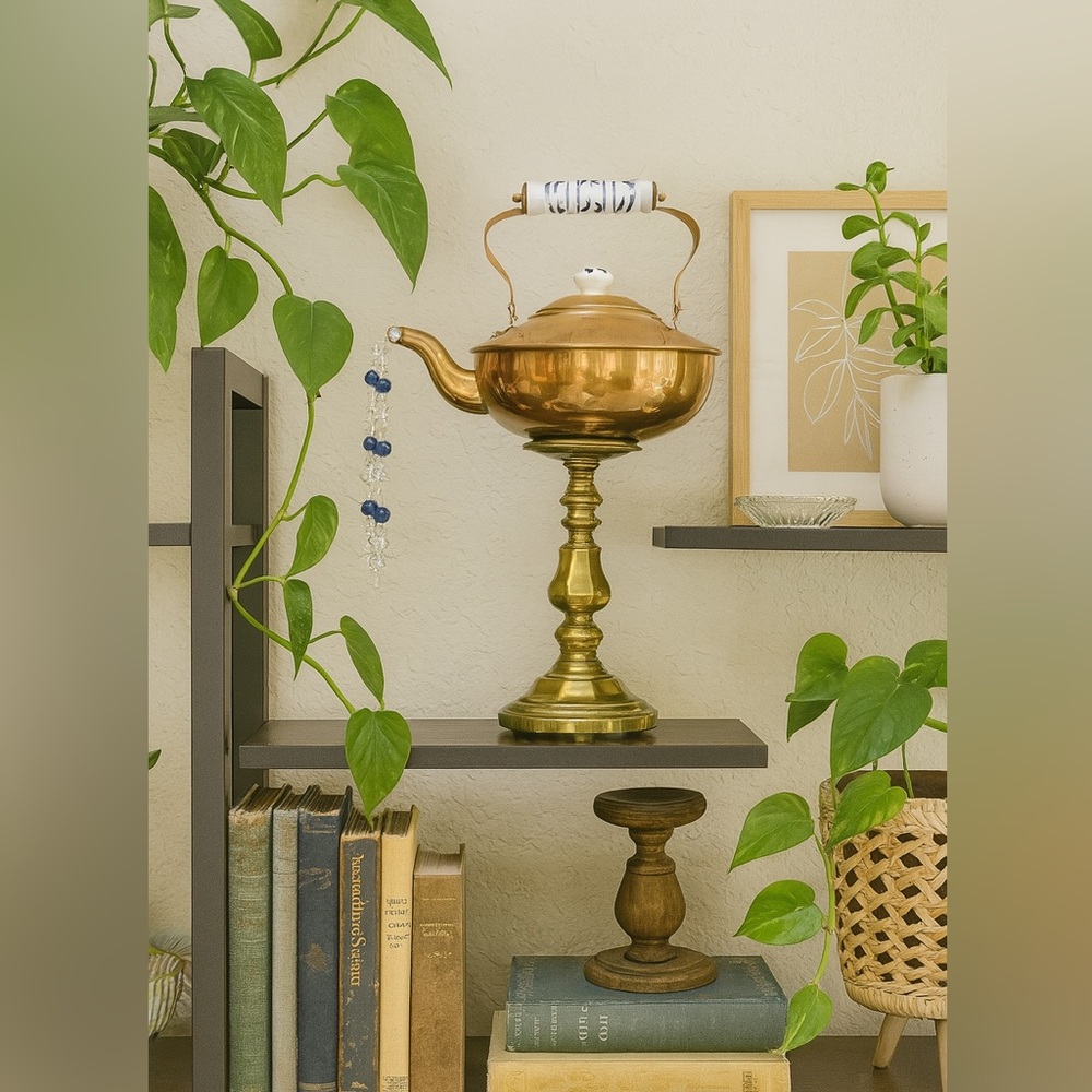Vintage Copper Kettle Suncatcher - Picture 2 of 7